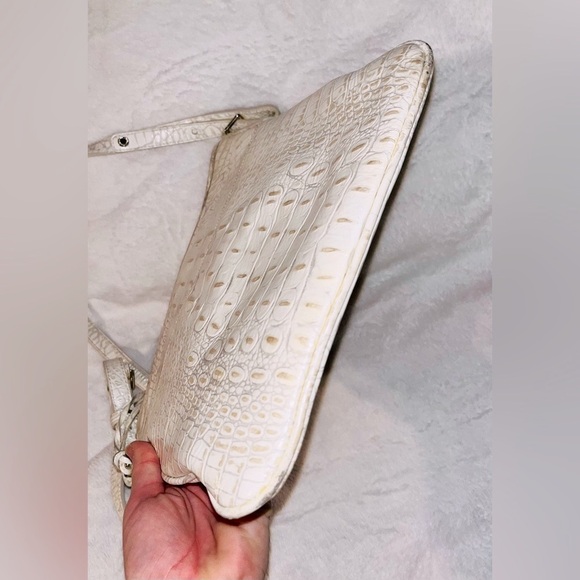 BRAHMIN Ivory Bone Crocodile Crossbody Bag - Picture 7 of 15